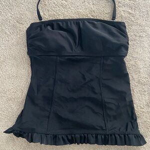 HULA HONEY Black Swim Top Size S Padded Bra Top